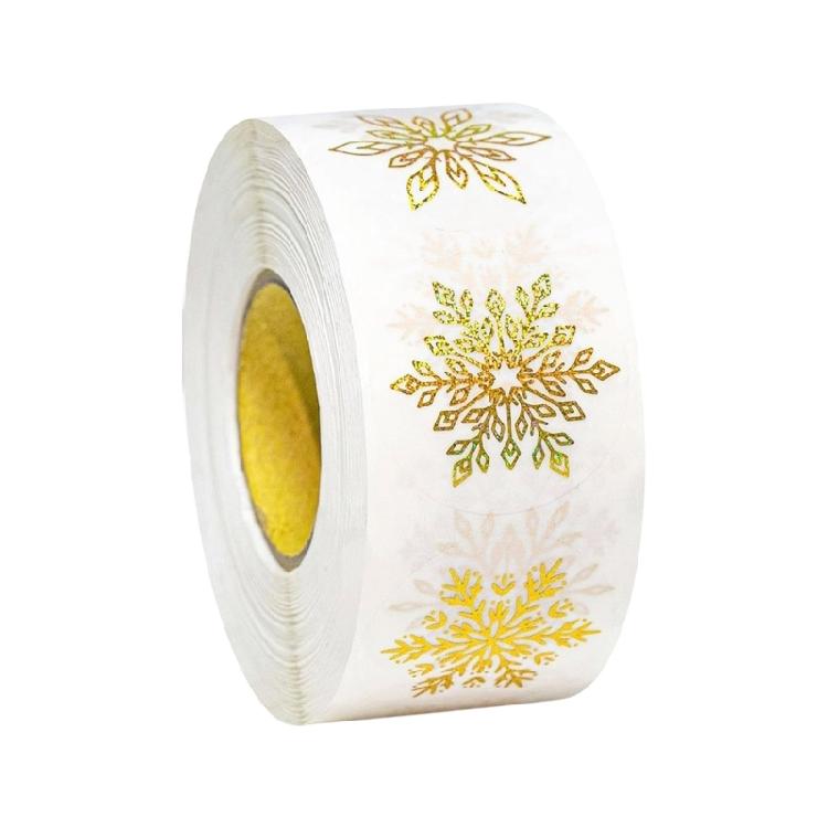 Clear Christmas Sticker Envelope Seals Adhesive Snowflake Sticker Envelope Seals for Holiday Decorations