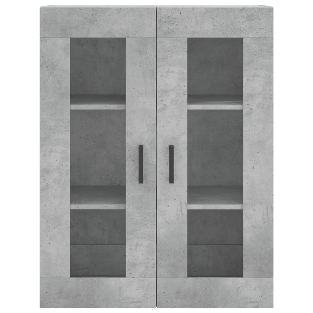 Vidaxl Witrynka, Szarość Betonu 69,5X34X180 Cm Materiał Drewnopochodny