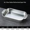 Gold Rectangular Stainless Steel Thickened Grilled Fish Tray & Hot Pot Plate