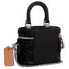 Coach Sac à Bandoulière Mini Iconique en Denim avec Fermeture Éclair Trail 12 Sacs à Main pour Femmes Noir CT097-LHBLK