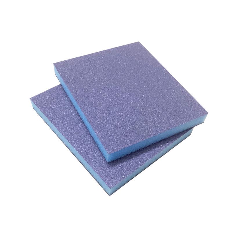 Blue Double-Sided Sponge Sanding Block for Wood, Furniture, Plastic, and Crafts