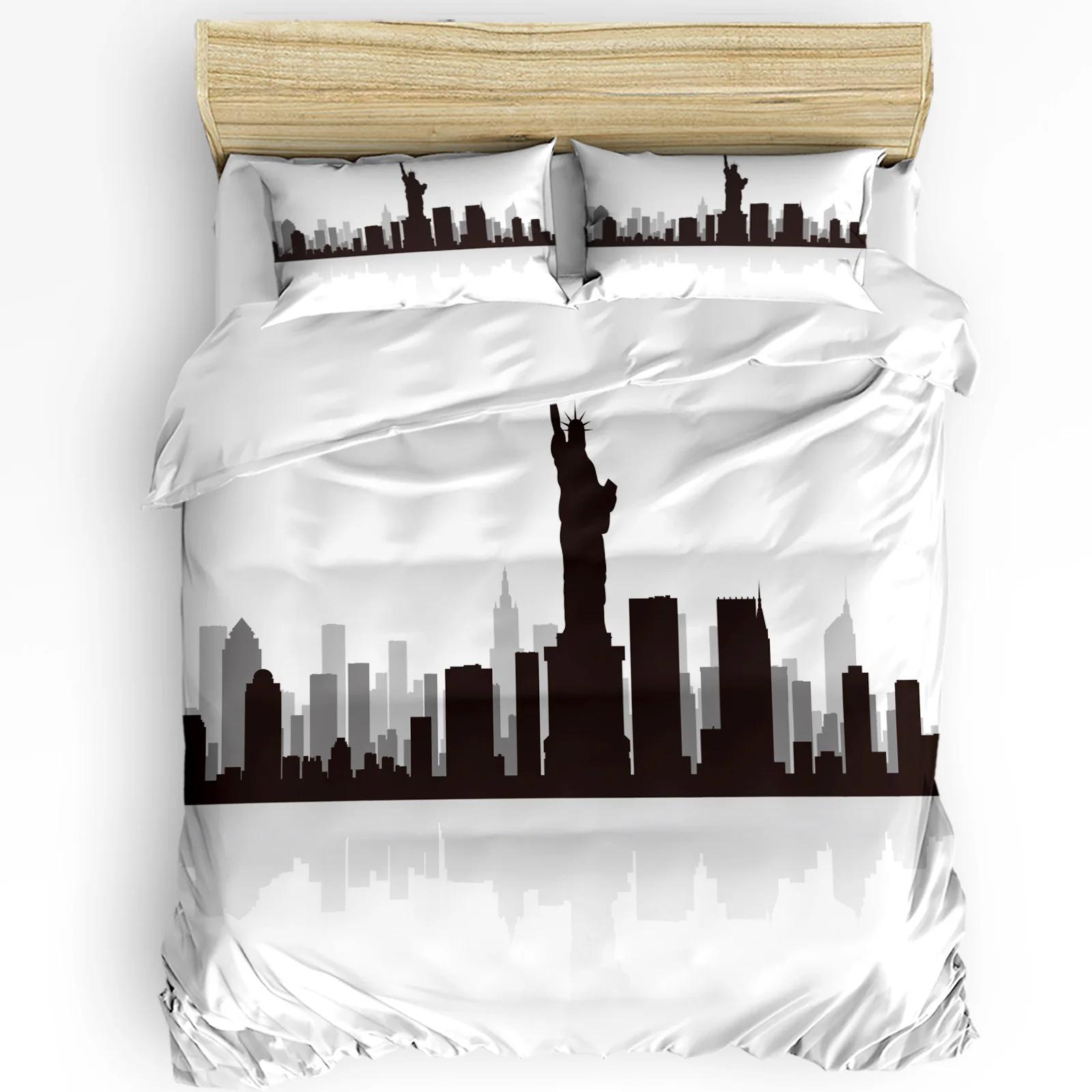 

Comforter Statue Of Liberty Black White 3Pcs Bedding Set Home Textile S Bedroom Bedding Set No Sheet Comforter (quilt)-EU Single(135*200cm)3pcs