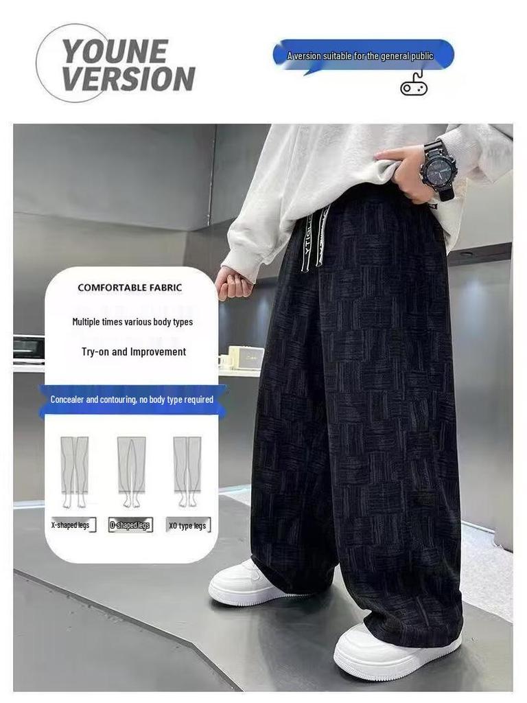 Boys' Fleece-Lined Corduroy Pants: Autumn/Winter 2025 Collection, Thickened One-Piece Casual Wear.