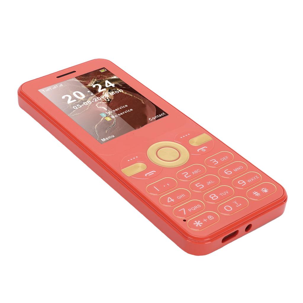 2G Phone   Slim 2.4 Inch Color Display Double SIM Double Standby Senior Mobile Phone with Flashlight Large Volume Big Buttons