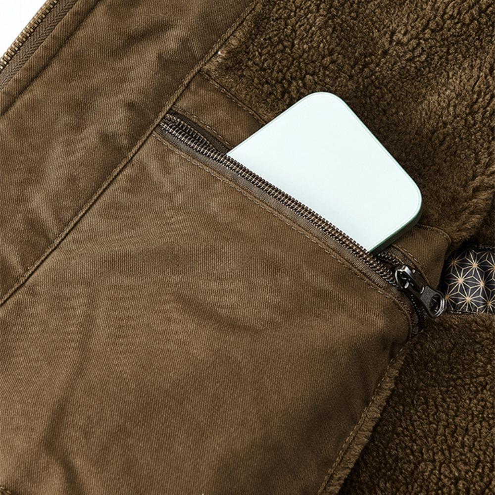 Winter New Fleece Thick Warm Pilot Jacket Men Fashion Casual Windproof Coat Men Autumn Outwear Outdoor Fur Collar Jacket Men