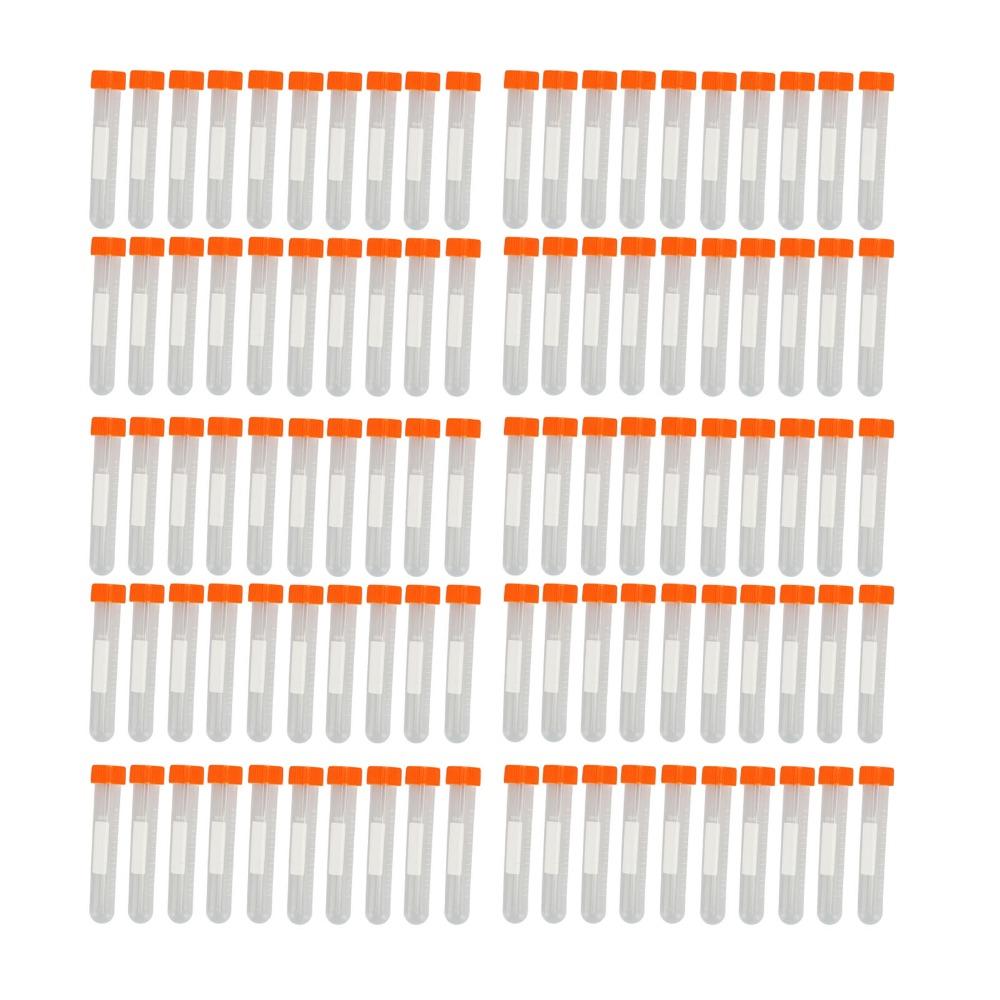 100pcs 10ml 10ml Volume 10ml Centrifuge Tube Screw Lid Screw Cap Tubes Sample Preservation