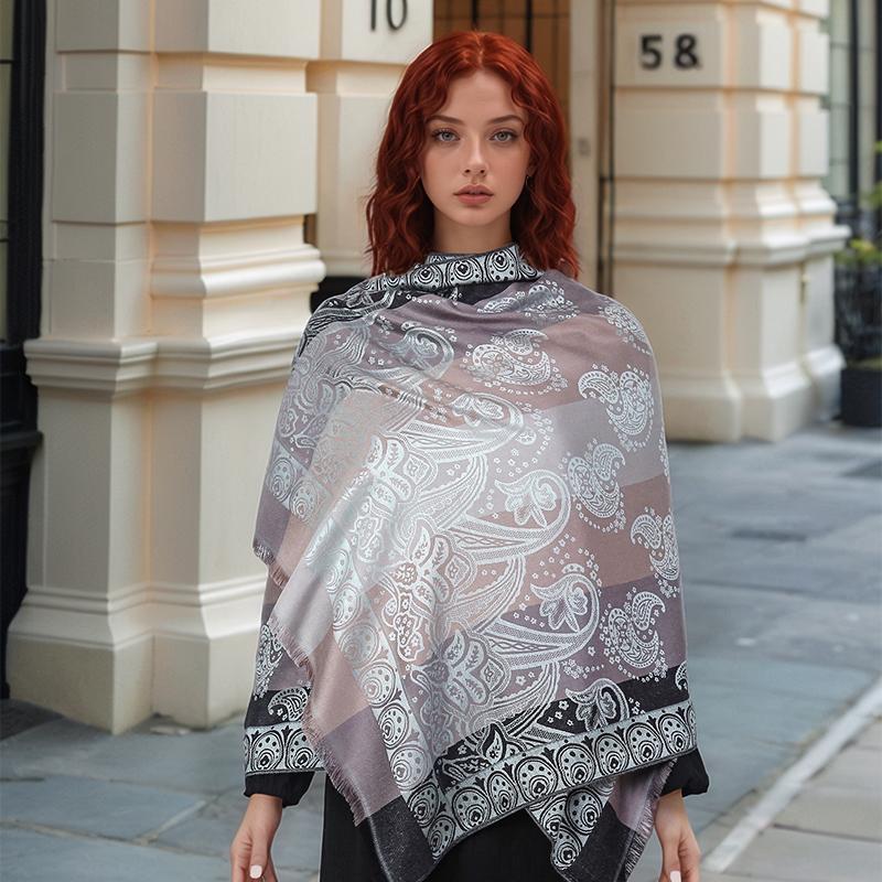 Luxury Brand Autumn Cashmere Pashmina Shawl Lady Wrap Warm Winter Scarves Design Print Female Foulard Cotton Stoles Scarf