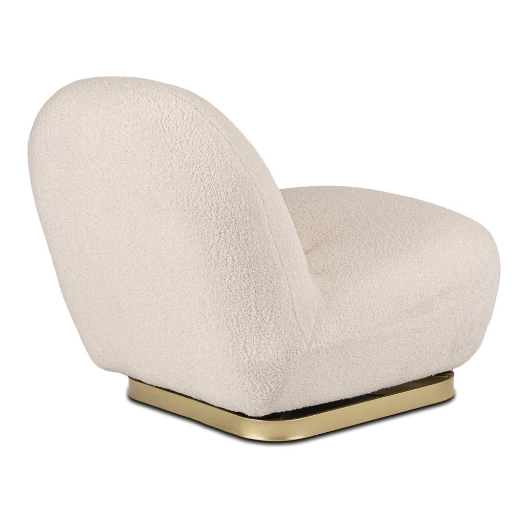 Sonny Cream Boucle Modern Swivel Lounge Chair