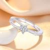 Ladies Crystal Star Adjustable Open Rings Jewelry