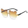 Kids Sun Sunglasses Bear Shape Children Glasses Cartoon Rimless UV400 Child Eyeglasses Outdoor Anti-Glare Girls Boys Sunglasses