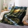 1PC Cute Chameleon  Print FlAannel Blanket, High quality Comfortable for All Seasons, Home Decor, Warmth and Comfort