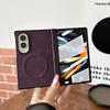 For Samsung Galaxy Z Fold 8 Wide Fashion Leather Phone Case Front Protection Film Hinge MagSafe Magnetic Hard Shell Back Cover
