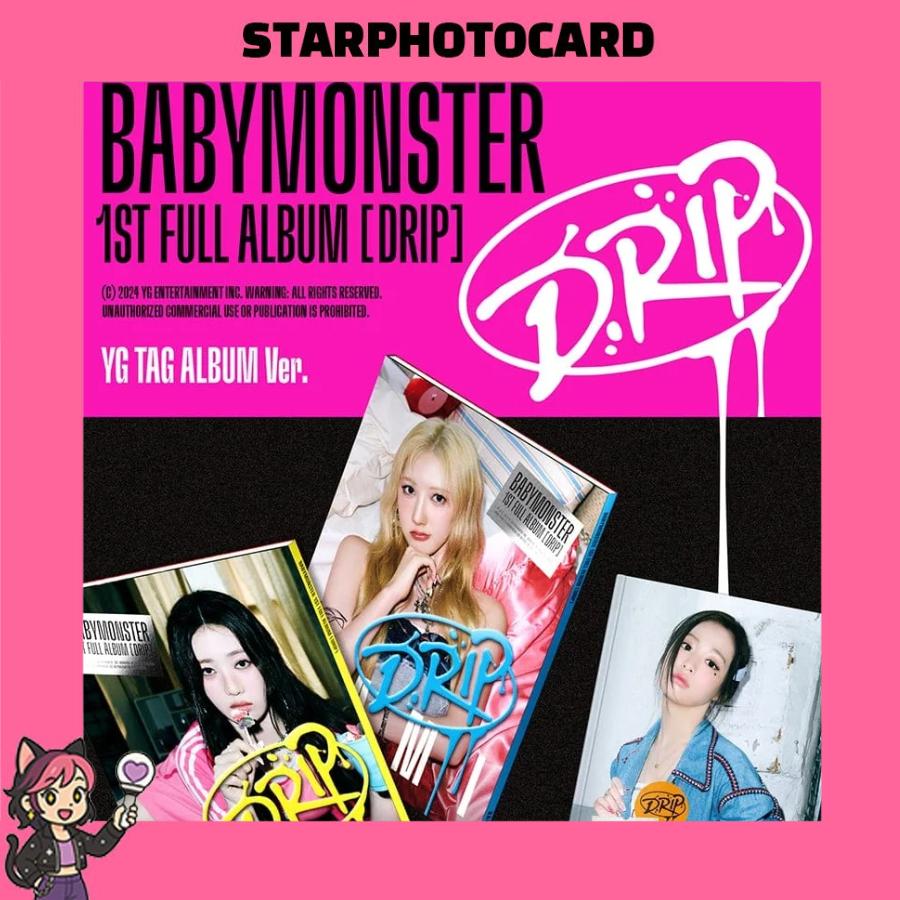 [KLAR PÅ LAGER] BABYMONSTER - 1. FULLALBUM DRIP YG TAG