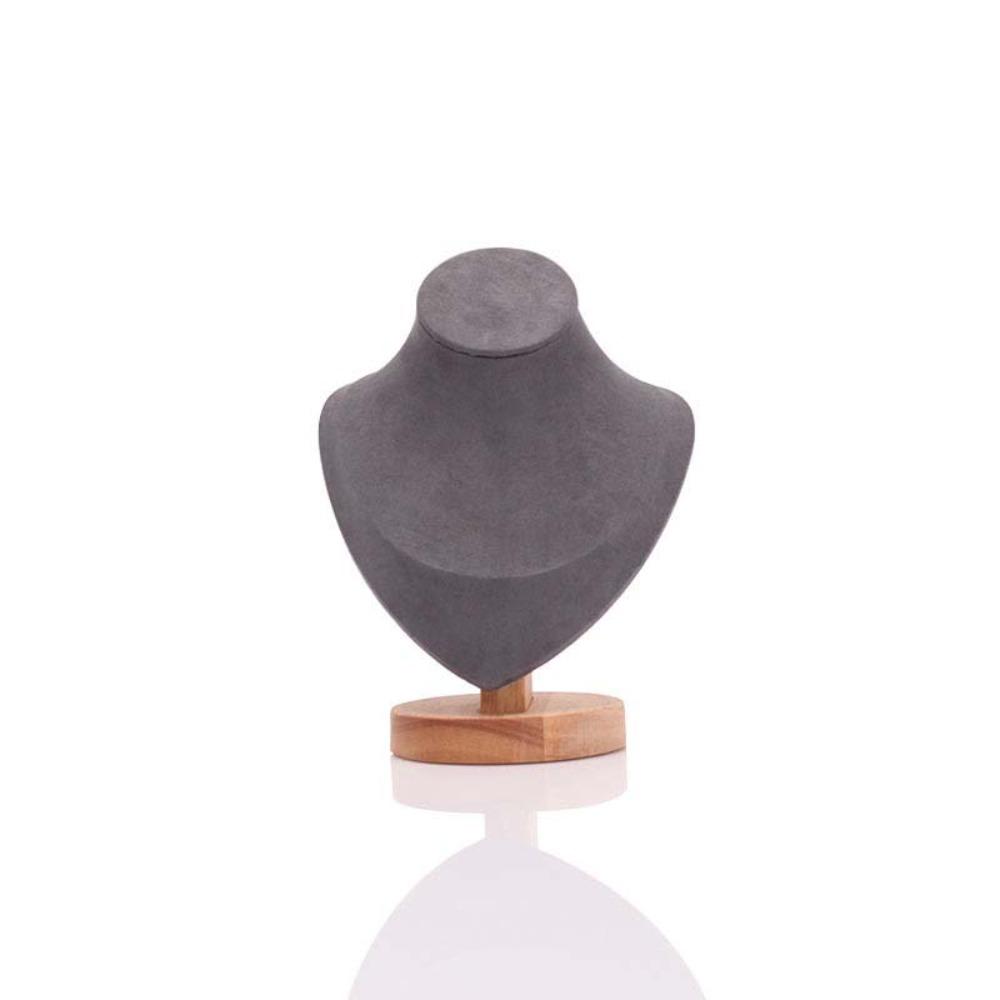 

Подставка для ожерелий Деревянные подставки для демонстрации шеи Новая модель для демонстрации Ожерелье M серый