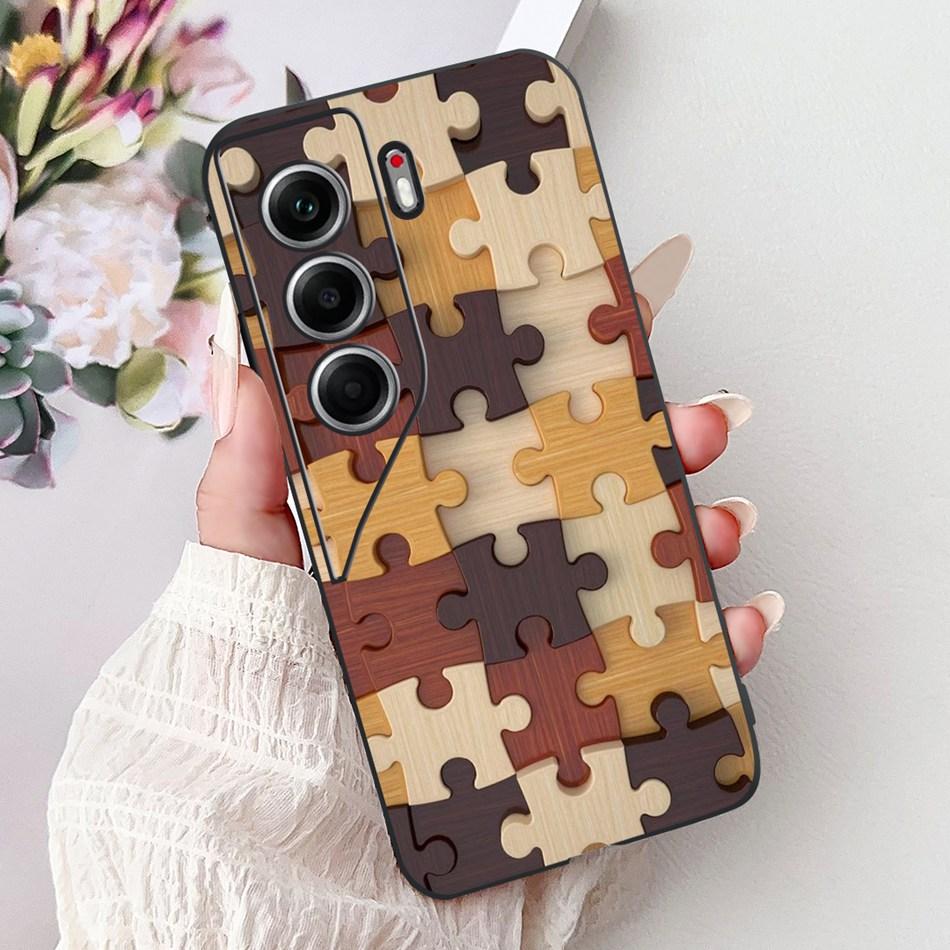 For Tecno Camon 40 Pro 4G Camon40 Elegant Floral Cat Phone Case For Camon 40 40Pro 4G CM6 CM5 Black Silicone Soft Cases Bumpers