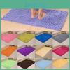 Beautifully Crafted Long Microfiber Shaggy Non Slip Bath Mat Absorbs Moisture For Safety