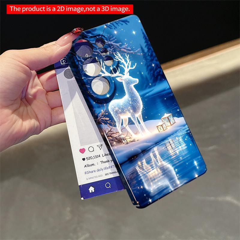 2DFlat Samsung Phone Case Glowing Deer by Moonlit Lake Applicable To Galaxy S22 S23 S24 S25ULTRA S26 A12 A13 A14 A15 A16