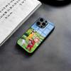 Cute T-Teletubbies Phone Case For IPhone 17 Air 16 E Pro Max 15 14 13 Mini 12 Pro 11 Max Plus Black Glass Cover