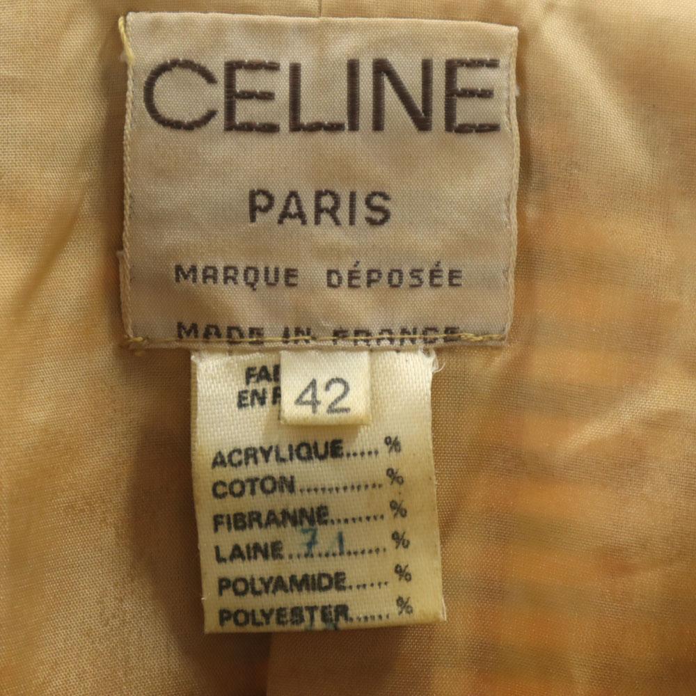 CELINE 80s 90s Made in France Old Check Pattern casual Skirt suit Setup Women Used