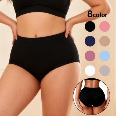 High-Waist Women's Plus Size Pure Cotton Underwear