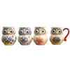 Hand-Painted Pastoral Owl Mug with Handle 