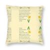 Dances With The Daffodil Beautiful Word Pillowcase Polyester Linen Velvet Pattern Zip Decor Pillow Case Bed Cushion Cover
