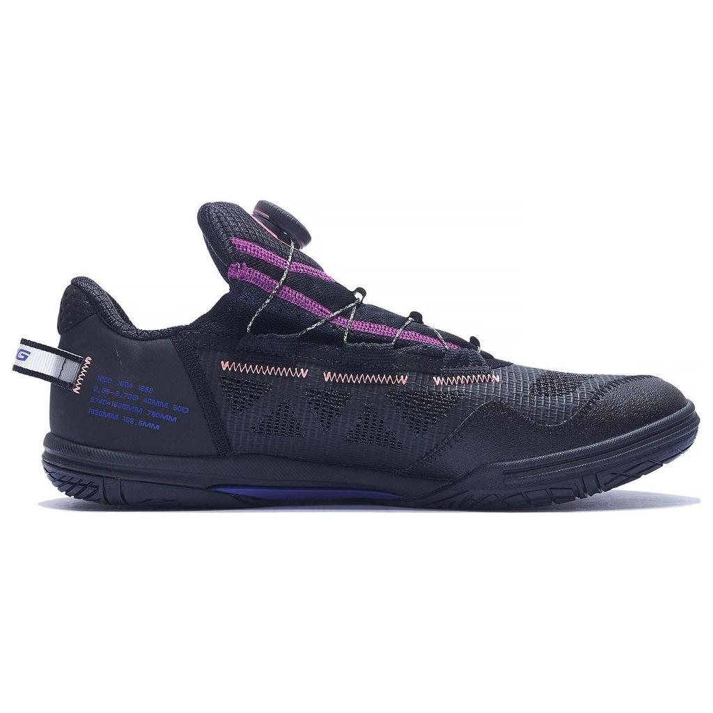 Li Ning Shock Absorbing Wear Resistant Low Top Table Tennis Shoes Unisex Shoes Black APPT003-4