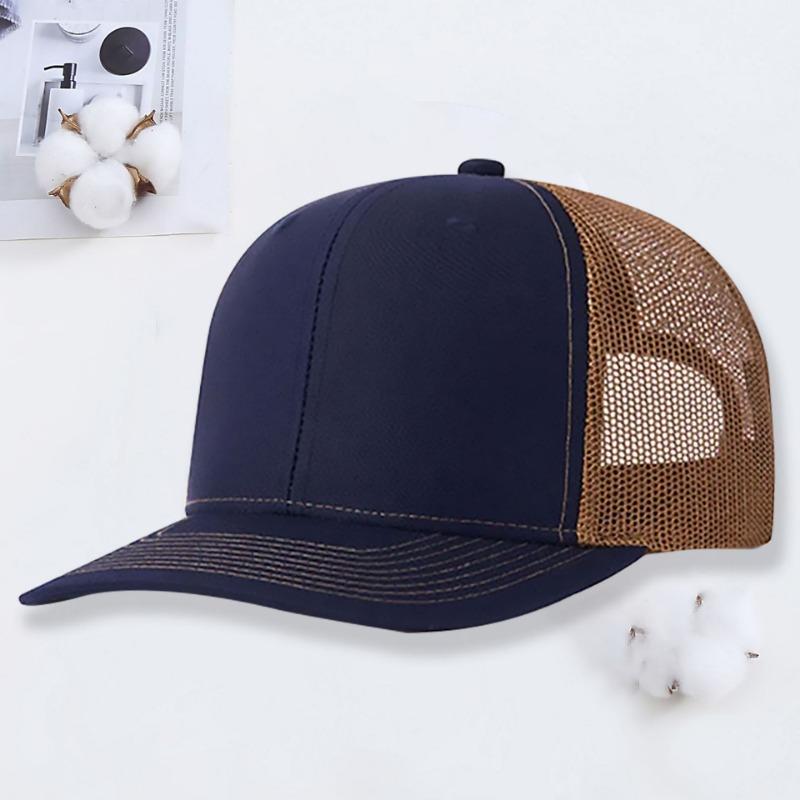Micro-curved mesh hat Richardson 112 truck driver hat outdoor sun protection shade color matching baseball hat