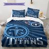 Tennessee Titans Pattern Bedding Set Quilt Cover Pillowcase Home Decor Gift (1 * Duvet Cover + 2 * Pillowcase, Without Core)