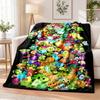 Planten vs. Zombies Flanellen Plaid Deken Zacht Warm Gezellig Voor Bank Bed Binnen Huis Slaapkamer Gebruik