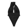 2024 One-Shoulder High Waist Solid Color Swimsuit with Cutout Design