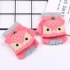 3-6 Years Thicken Kids Knitted Gloves Flip-Open Fingerless Gloves Winter Warm Mittens  for Baby Kids
