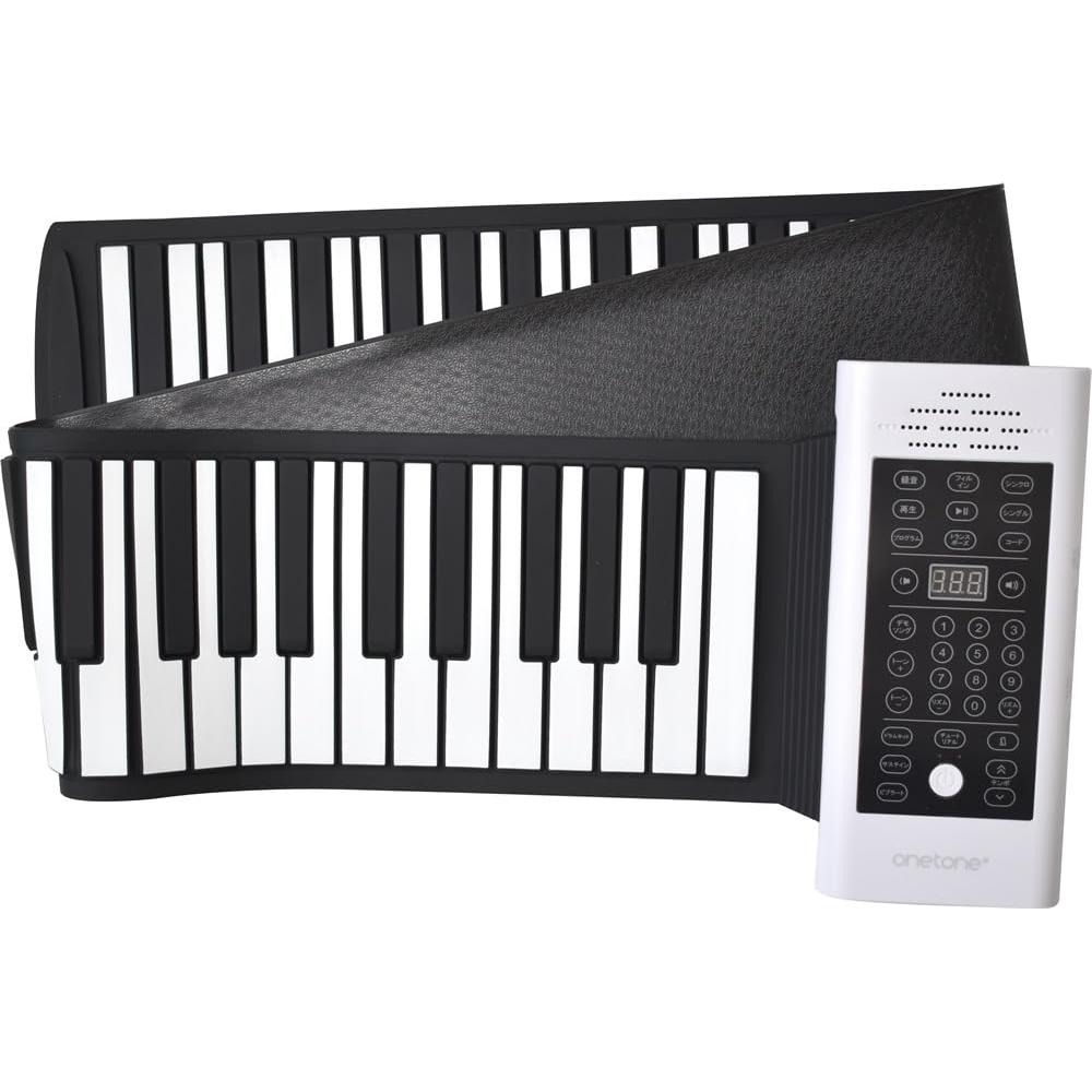 Onetone One Tone Roll Piano (Roll Up Piano) 88 Keys Built-in Speaker Rechargeable Transpose Function USB-MIDI Compatible OTRP-88 [Sustain PedalUSB Cab