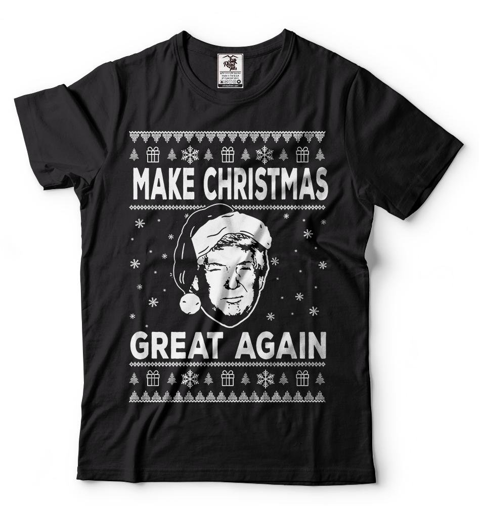 Ugly Christmas Sweaters Trump President Ugly Christmas Sweater Mens TShirt