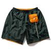 Men's Contrast Color Utility Shorts – Elastic Waist Nylon Cargo Shorts with Pocket for Streetwear & Summer