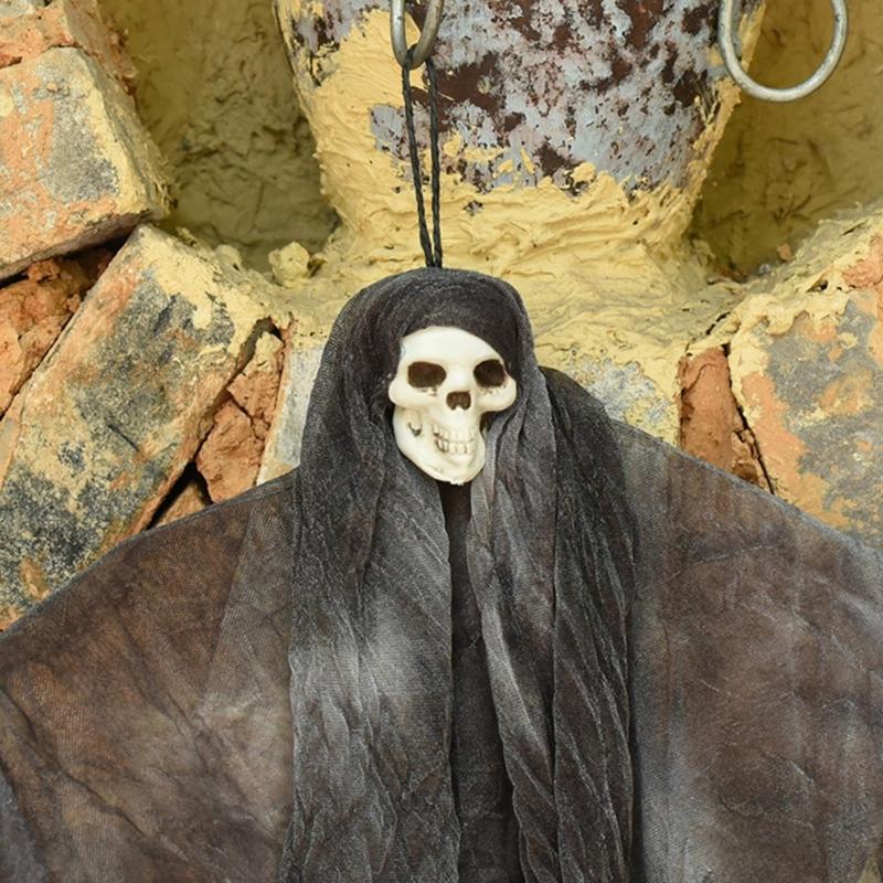 Scary Skeleton Ghost Ornament Bar Haunted House Hanging Pendant Halloween Decorations or Haunted House Displays