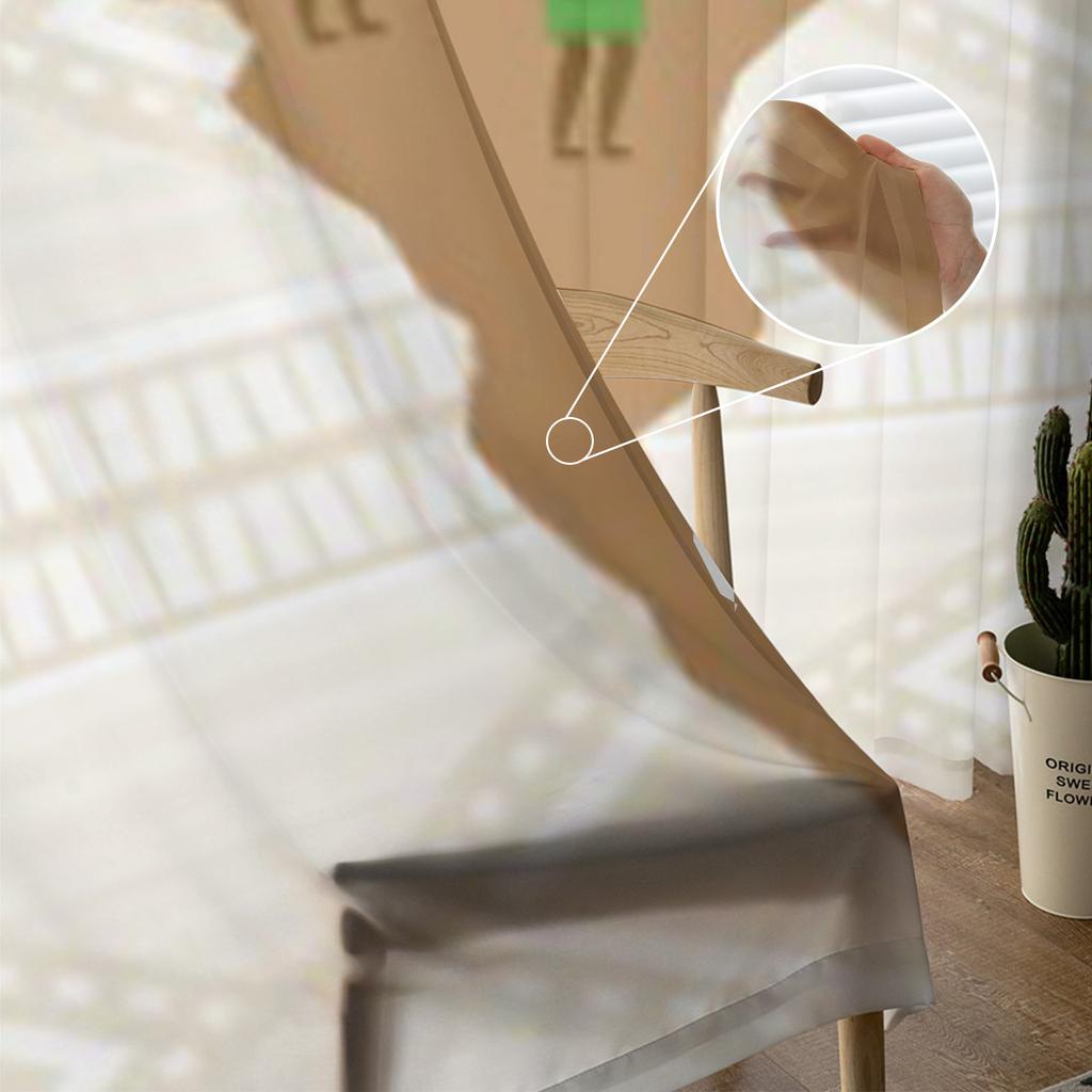 African Culture Design Vector Illustration Eps10 Graphic Tulle Sheer Curtains for Living Room Home Decor Voile Organza Curtain