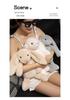 Lop-eared Bunny Plush Toy and Figurine - Calming Rabbit Doll Gift for Girls' Birthdays