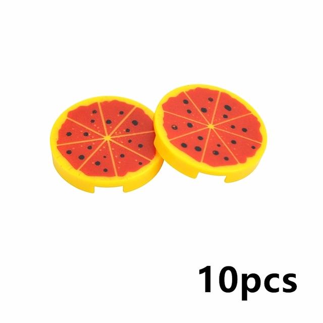 Stadt Lebensmittel Bausteine Küchenzubehör Hamburger Pizza Pommes Kuchen Schokolade Kekse MOC Steine Spielzeugkorb Teile LEDUO