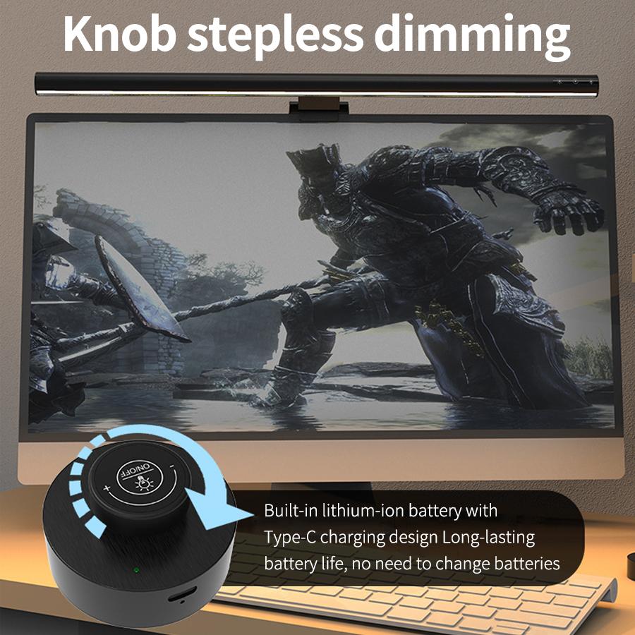 42CM LED Desk Lamp PC Computer Screen Hanging Monitor Light Bar Wireless Remote Control Stepless Dimming For Bedroom Study Room