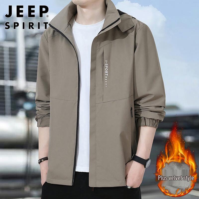 JEEP SPIRIT Men's Hooded Casual Jacket