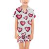 Children Pajamas Fashion Two-Piece Shirt Shorts Set Soft Holiday Casual Clothing Set