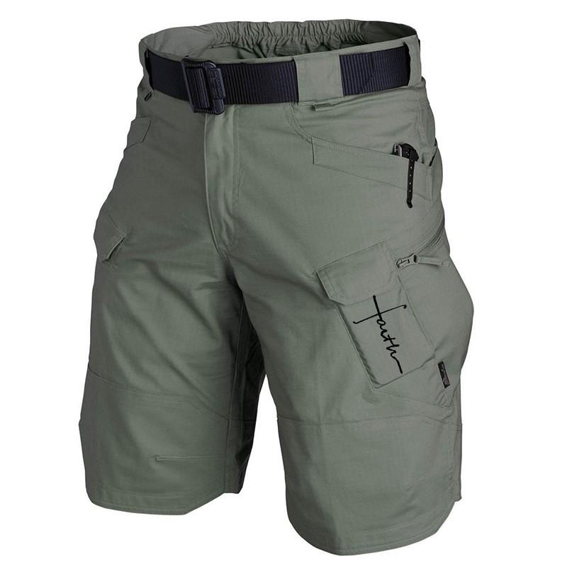 Mens Breathable Casual Cycling Shorts Outdoor Training Straight Waist Zipper Pockets