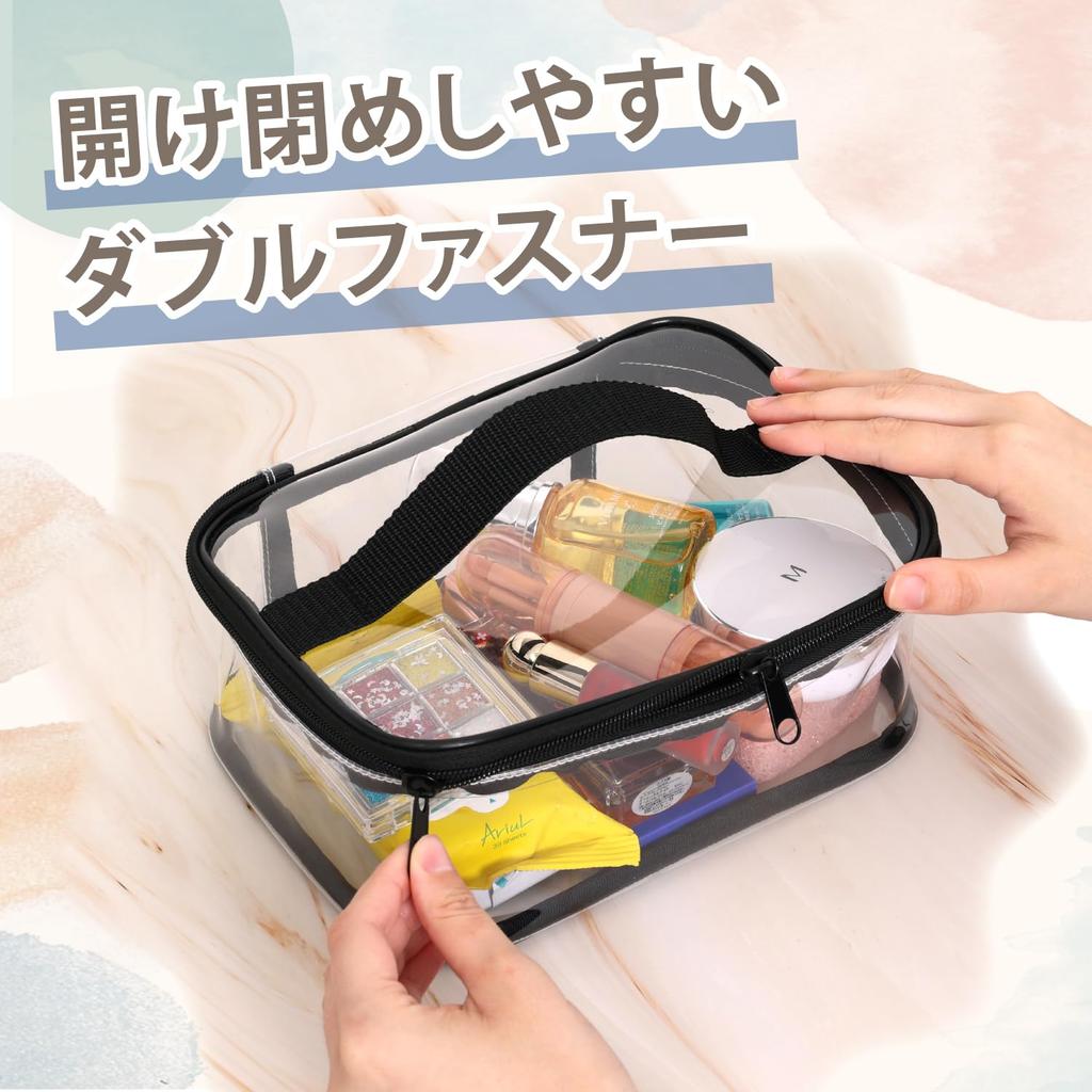 Astro Clear Pouch Vanity Pouch PVC transparent bag Transparent and visible contents Vanity case Large capacity Makeup Makeup Cosmetics Handheld
