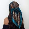 Fashion Square Silk Scarf Women Headband 90*90cm Print Neck Scarfs Office Hair Band Hand Kerchief Female Bandana Headwear
