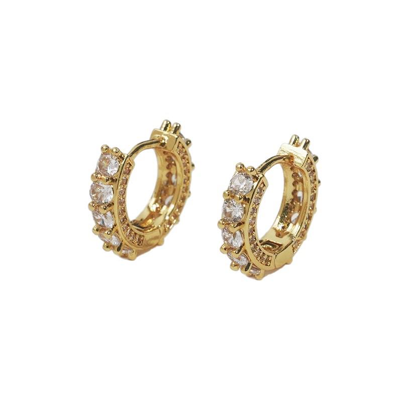 2025 Trendy Luxury Diamond Hoop Earrings for Women - Light, Chic, Hip Hop Design