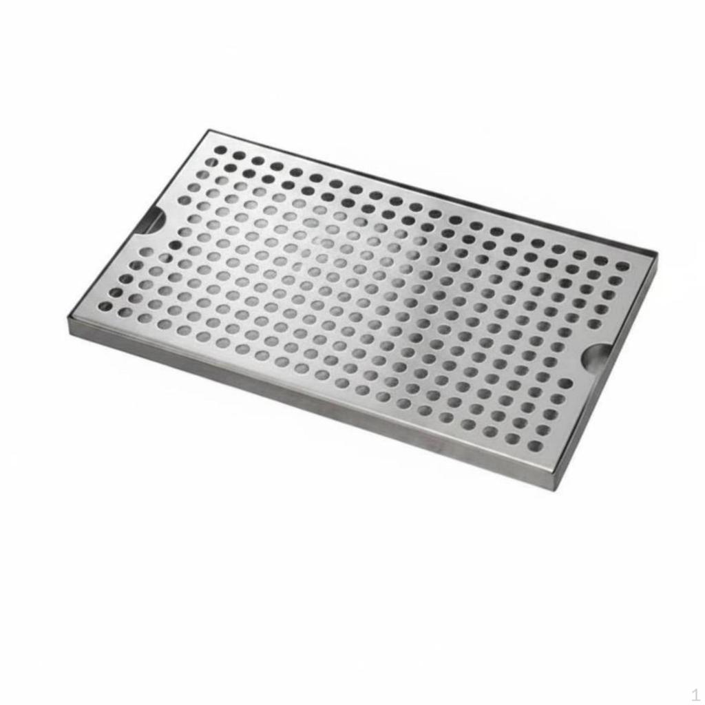 Stainless Steel Draining Tray Rectangular Spill Catcher Metal Pan Board for Prep