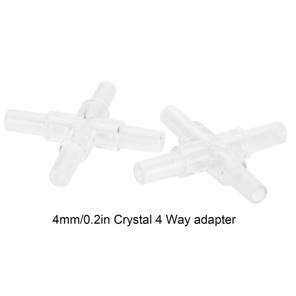 30pcs 4MM Aquarium Fish      Tubing Splitter L Shape 3 Way 4 Way Adapter Connector