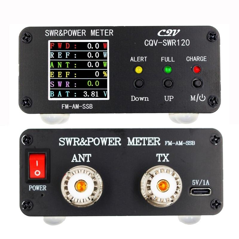 CQV-SWR120 120W Digital Standing Wave SWR Power Meter 240 * 240 Full Color HD Display 1.8-54Mhz High Standing Wave Alarm