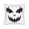 Horror Pumpkin Face Halloween Square Pillow Case  Cushion Cover Novelty Zipper Decorative Pillowcase for Home 18"